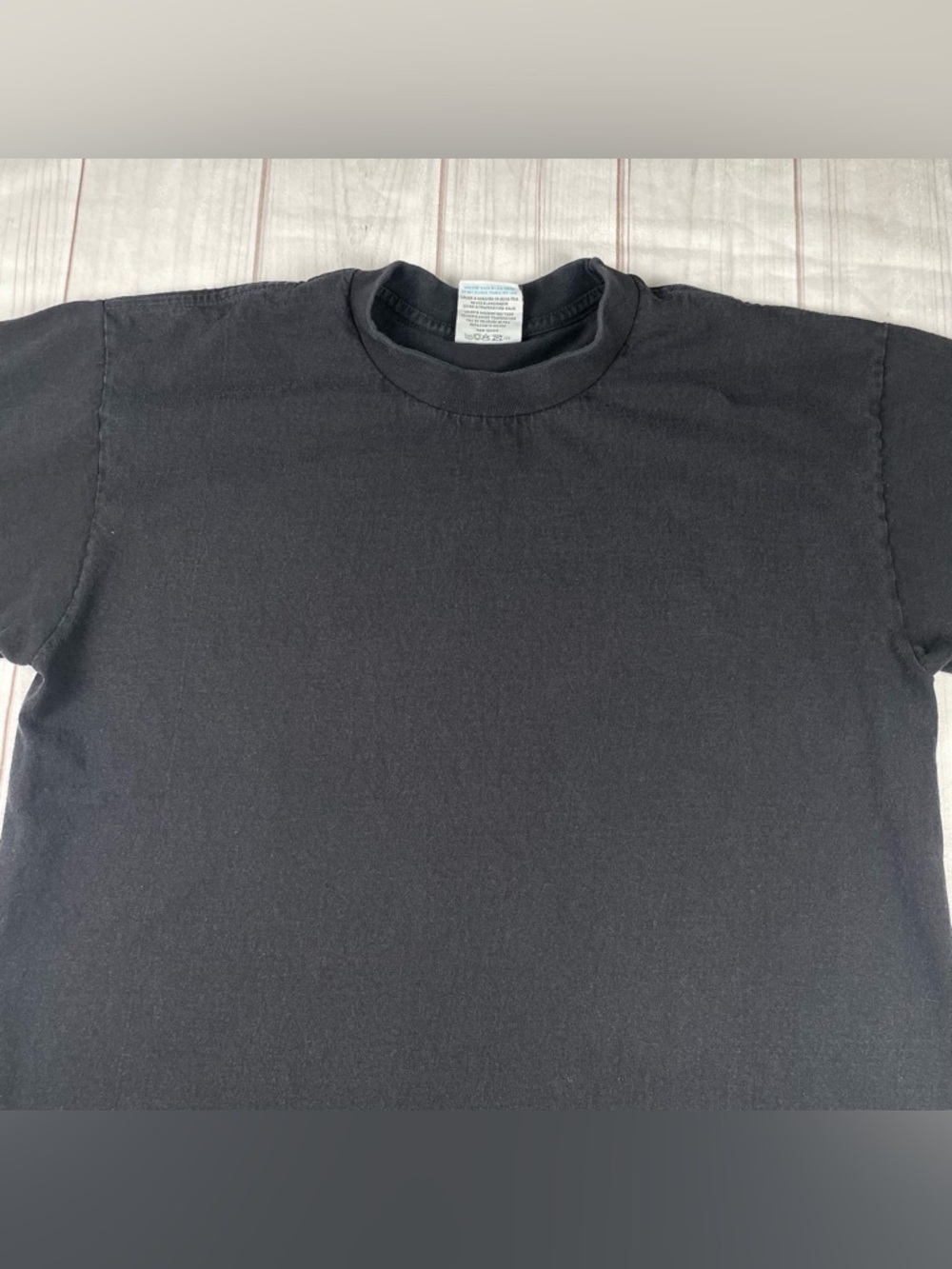 Vintage Pro Club T Shirt Mens L Black Crew Blank Tee Heavyweight Made in USA y2k - Picture 2 of 9